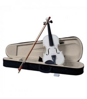 New 4/4 Acoustic Violin Case Bow Rosin White