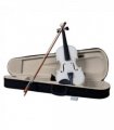 New 4/4 Acoustic Violin Case Bow Rosin White