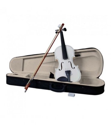 New 4/4 Acoustic Violin Case Bow Rosin White