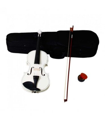 New 4/4 Acoustic Violin Case Bow Rosin White