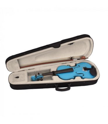 4/4 Acoustic Violin   Case   Bow   Rosin Sky Blue