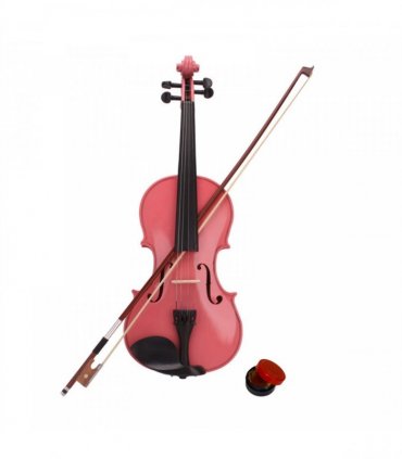 New 4/4 Acoustic Violin Case Bow Rosin Pink