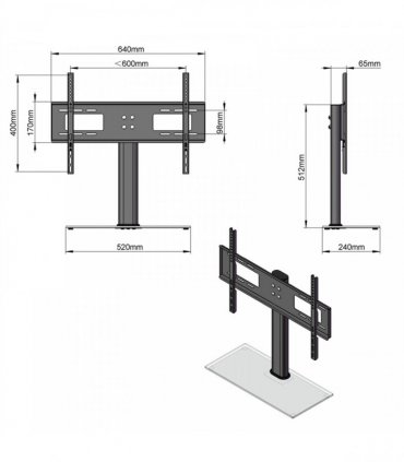 32-55" Wall Mount TV Mount Bracket TSD800 with Column