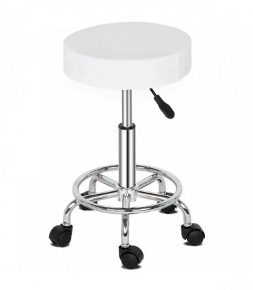 Round Stool Ha Ha Feet Rotation Bar Stool White