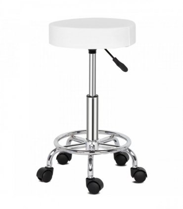 Round Stool Ha Ha Feet Rotation Bar Stool White