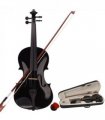 New 4/4 Acoustic Violin Case Bow Rosin Black