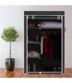 64" Portable Closet Storage Organizer Wardrobe Clothes Rack with Shelves Black