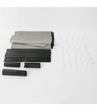6-Row 2-Line 12 Lattices Non-woven Fabric Shoe Rack Gray