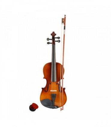 New 3/4 Acoustic Violin Case Bow Rosin Natural