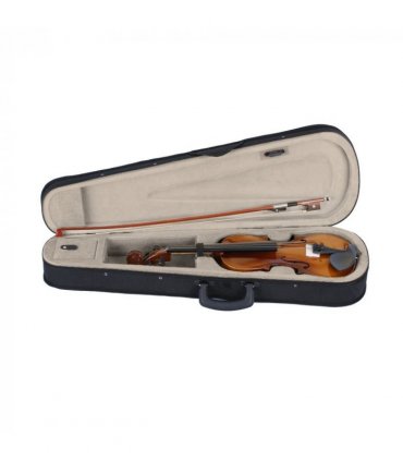 New 3/4 Acoustic Violin Case Bow Rosin Natural