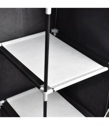 71" Portable Closet Wardrobe Clothes Rack Storage Organizer with Shelf Gray