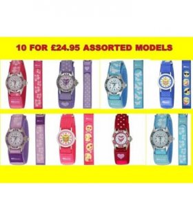 Ravel Children Girl Boy 10 FOR £24.95 ASSORTED MODELS Nylon Velcro Strap Watch R1507  - CLEARANCE NEEDS RE-BATTERY