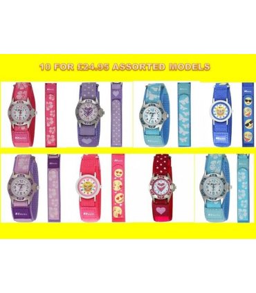 Ravel Children Girl Boy 10 FOR £24.95 ASSORTED MODELS Nylon Velcro Strap Watch R1507  - CLEARANCE NEEDS RE-BATTERY