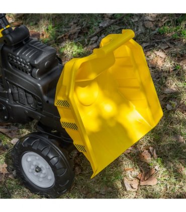 HOMCOM Ride on Tractor No Power for Kids with Manual Control Bucket
