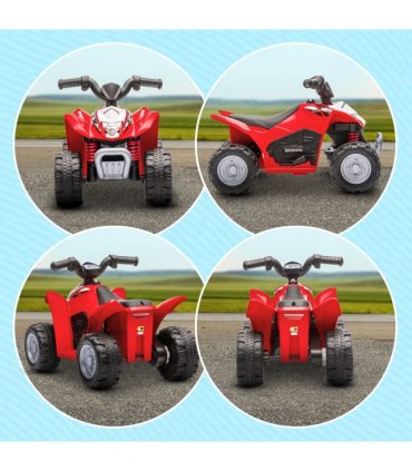 AIYAPLAY Honda Licensed Kids Electric Quad Bike 6V ATV 1.5-3 Years Red