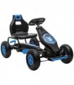 HOMCOM Children Pedal Go Kart w/ Adjustable Seat, Rubber Wheels, Brake, Blue