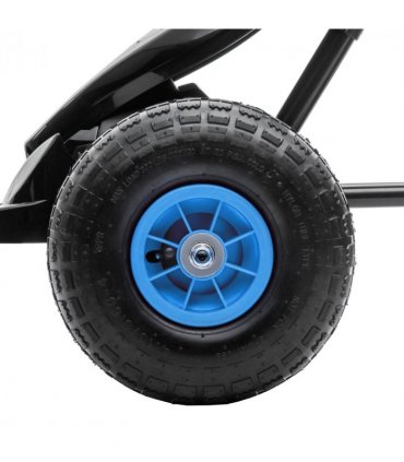 HOMCOM Children Pedal Go Kart w/ Adjustable Seat, Rubber Wheels, Brake, Blue
