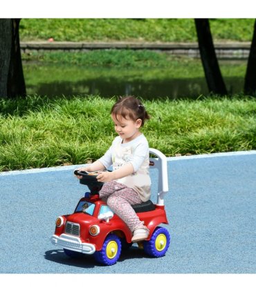 AIYAPLAY Ride On Car Foot to Floor Design with Under Seat Storage, Red