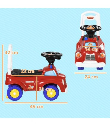 AIYAPLAY Ride On Car Foot to Floor Design with Under Seat Storage, Red