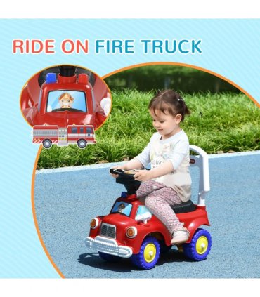 AIYAPLAY Ride On Car Foot to Floor Design with Under Seat Storage, Red