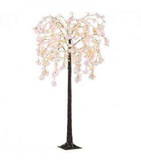 HOMCOM 180cm Cherry Blossom Tree Light with 350 LED Lights Fake Sakura Tree