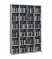 HOMCOM DVD CD Media Storage Rack, Video Display Unit, 89 x 130.5 cm, Grey