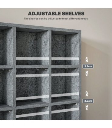 HOMCOM DVD CD Media Storage Rack, Video Display Unit, 89 x 130.5 cm, Grey