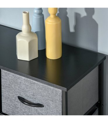HOMCOM 9 Drawers Storage Chest Dresser Organizer Unit w/ Foldable Bin