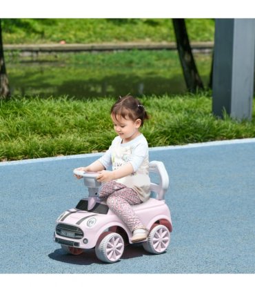 AIYAPLAY Ride On Car Foot To Floor Sliding Car w/ Air Horn - Pink