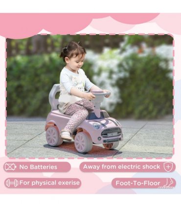 AIYAPLAY Ride On Car Foot To Floor Sliding Car w/ Air Horn - Pink