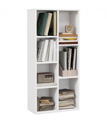 HOMCOM Bookcase Modern Bookshelf Cabinet for Home Office White