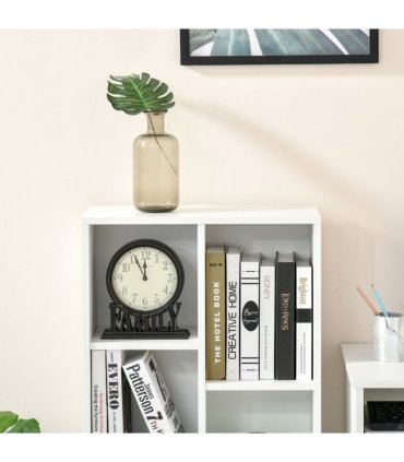 HOMCOM Bookcase Modern Bookshelf Cabinet for Home Office White
