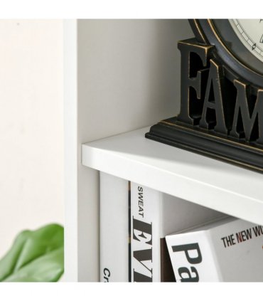 HOMCOM Bookcase Modern Bookshelf Cabinet for Home Office White