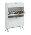 HOMCOM Slim Shoe Storage Cabinet with Flip Drawers for Entryway, Hallway, White