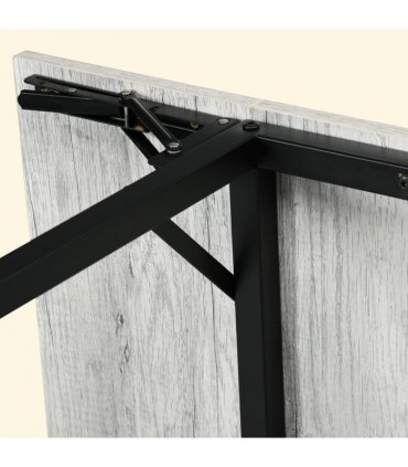 HOMCOM Folding Dining Table, Drop Leaf Table for 2-4 People, Grey