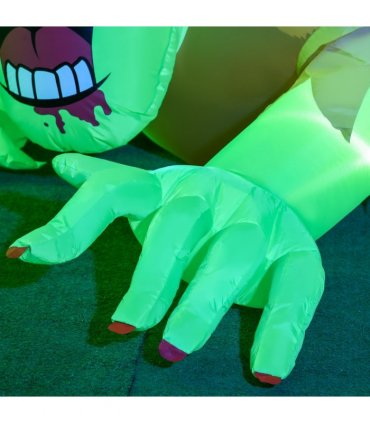 HOMCOM 5FT Halloween Inflatable Ghost, Blow Up Garden Decorations LED Decor