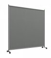 Outsunny Garden Screen with Wheels, 6ft Rolling Privacy Room Divider, Dark Grey