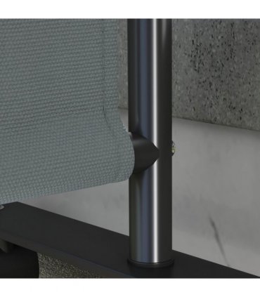 Outsunny Garden Screen with Wheels, 6ft Rolling Privacy Room Divider, Dark Grey