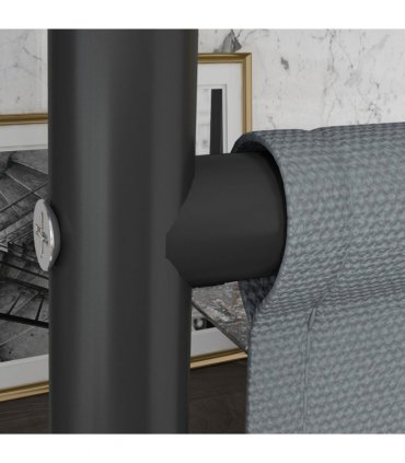 Outsunny Garden Screen with Wheels, 6ft Rolling Privacy Room Divider, Dark Grey