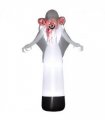 Outsunny 8.9FT Tall Halloween Inflatable Three-Head Witch Ghost Decoration