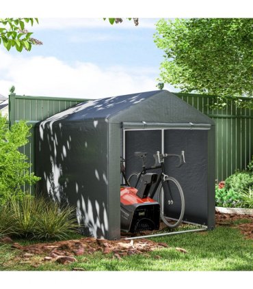 Outsunny 2.2 x 1.6 m Outdoor Storage Tent, with Accessories - Dark Grey