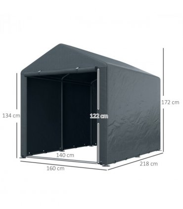 Outsunny 2.2 x 1.6 m Outdoor Storage Tent, with Accessories - Dark Grey