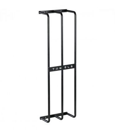 HOMCOM Metal Towel Rack Wall Mounted, 3 Bar Towel Rail for Bathroom, Black