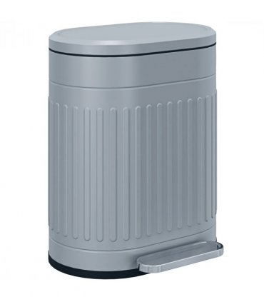 HOMCOM 20L Metal Kitchen Bin, with Soft-Close Lid - Grey
