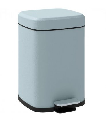 HOMCOM 12L Kitchen Pedal Bin, Metal Rubbish Bin with Soft-close Lid, Light Green