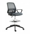Vinsetto Draughtsman Chair Tall Office Chair with Adjustable Height Grey