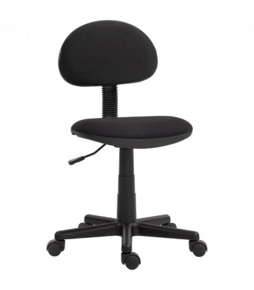 HOMCOM Armless Office Chair with Adjustable Height 360° Swivel Wheels Black