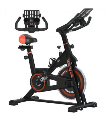 HOMCOM 8kg Flywheel Exercise Bike with Adjustable Height, Resistance, Black