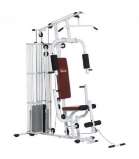 HOMCOM Multifunction Home Gym Weight Training Station Machine White