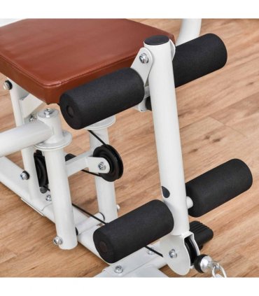 HOMCOM Multifunction Home Gym Weight Training Station Machine White